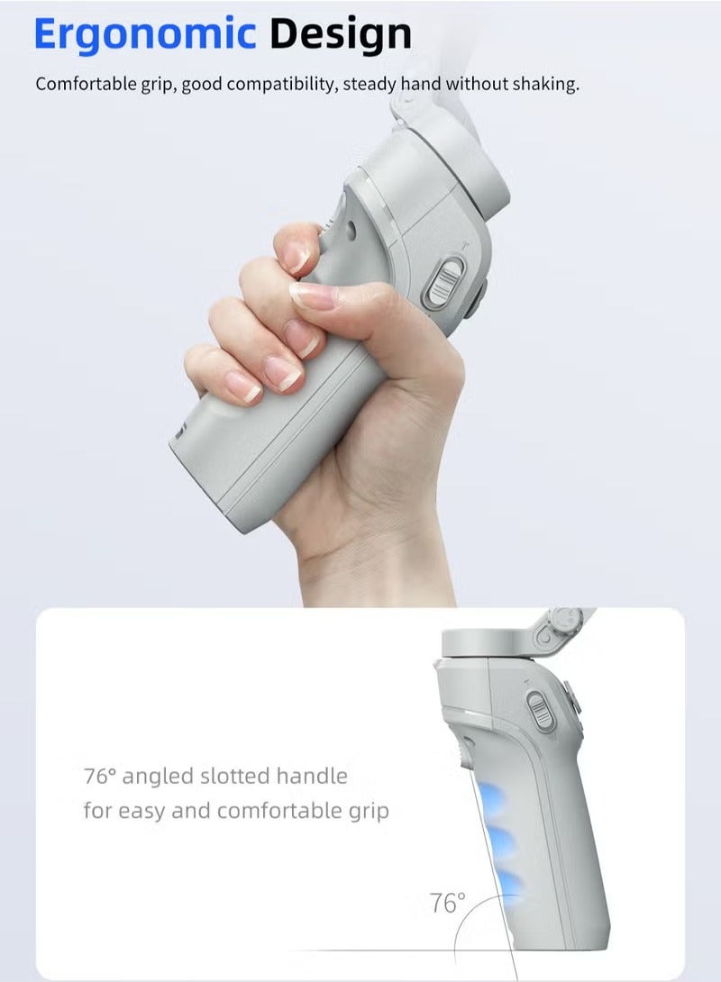 TOKQI Gimbal Stabilizer for Smartphones, 3-axis Phone Gimbal for Android & iPhone, Phone Stabilizer for Video Recording with Face/Object Tracking - Image 2